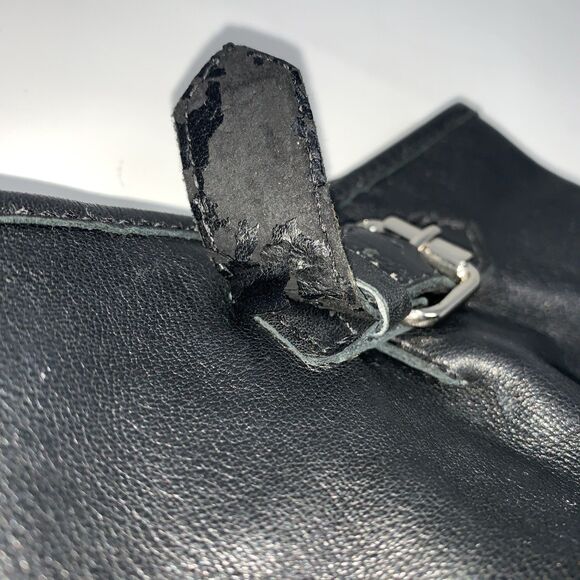 Carmim Women's Biker Moto Boots Black Leather Studded Buckle Strap Ankle Boots - Picture 10 of 14